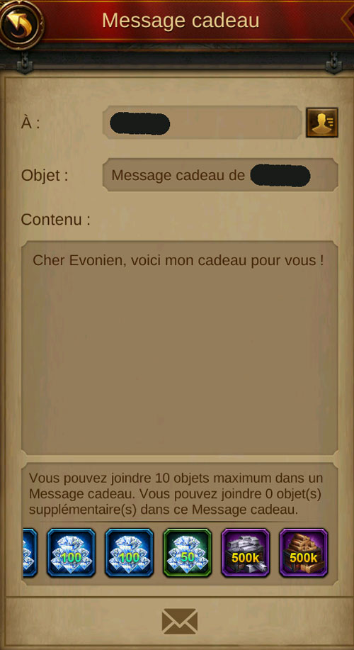 lettre royale envoyer