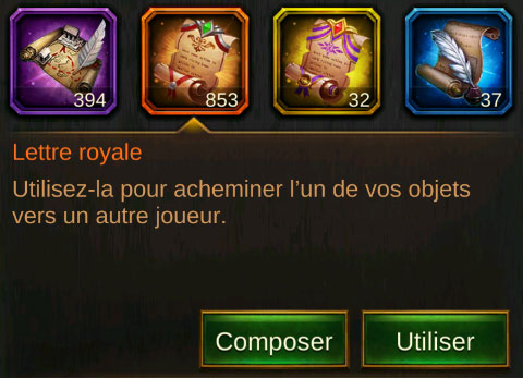 lettre royale / composer