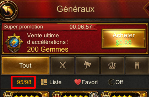 limite de généraux