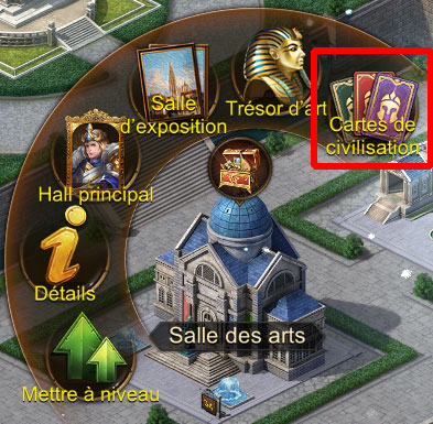 salle des arts /  cartes de civilisation