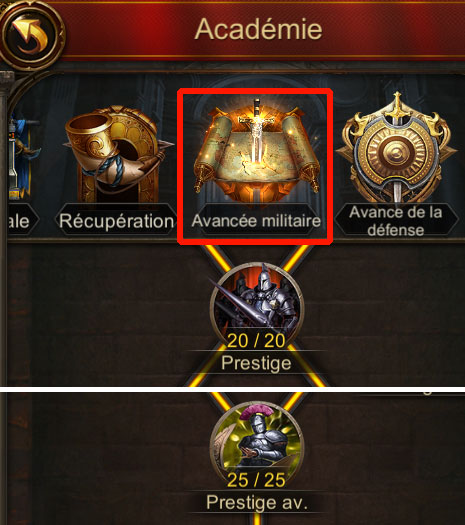 volume de marche - académie - avancée militaire