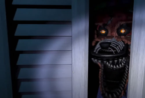fnaf4 foxy placard tête sortie
